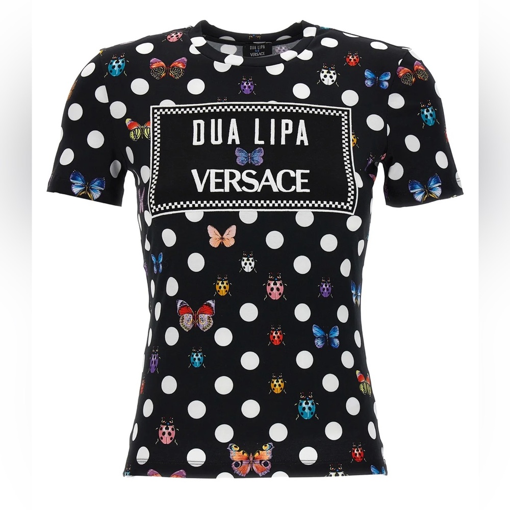 VERSACE X DUA LIPA EMBROIDERED BUTTERFLY TOP SIZE 40